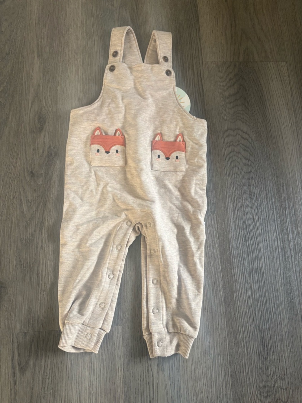 Little Sleepies fox overalls NWT